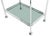 Chrome Tinted Smoked Glass Rolling Tea Cart with Concealed Wheels For Sale - Image 6 of 7