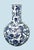 Baluster Vase with Blue Floral Motif This ceramic baluster vase features a harmonious silhouette defined by a rounded,...