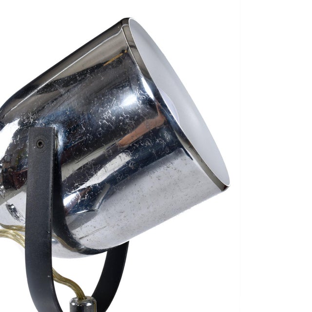 Metal 1970s Goffredo Reggiani Style Italian Modern Chrome Spotlight Table Lamp For Sale - Image 7 of 11