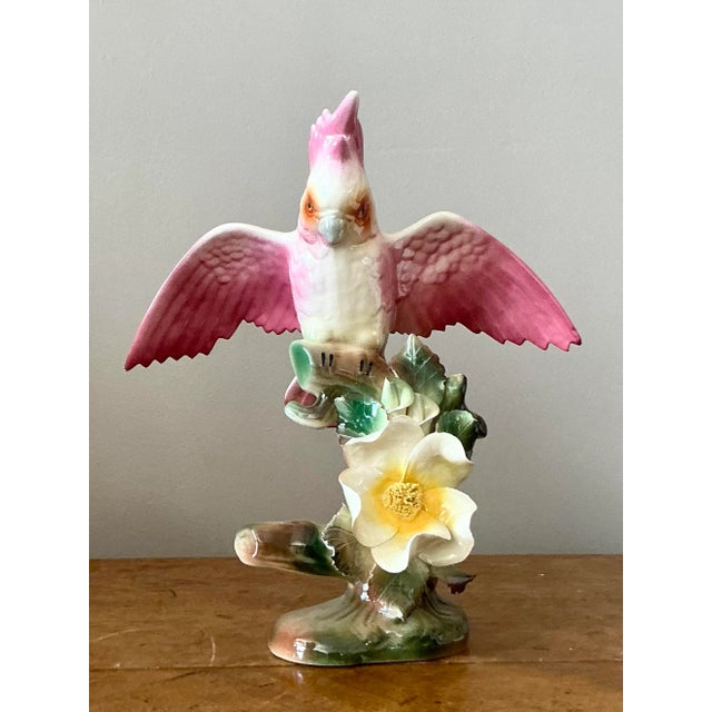 Traditional Vintage Regency Glazed Ceramic Bird For Sale - Image 3 of 7
