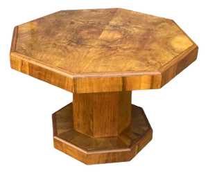 Art Deco Figured Walnut Coffee Table, 1930s