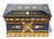 Sophisticated American folk art box. Wood painted and inlaid with mother of pearl. 19th century.