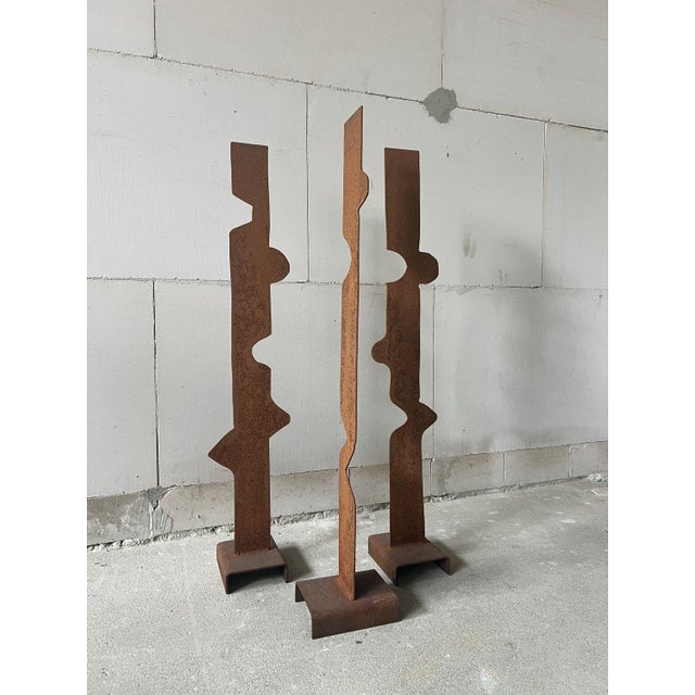 Dutch Artist, Abstract Sculptures, 1970s, Steel, Set of 3 For Sale - Image 4 of 13