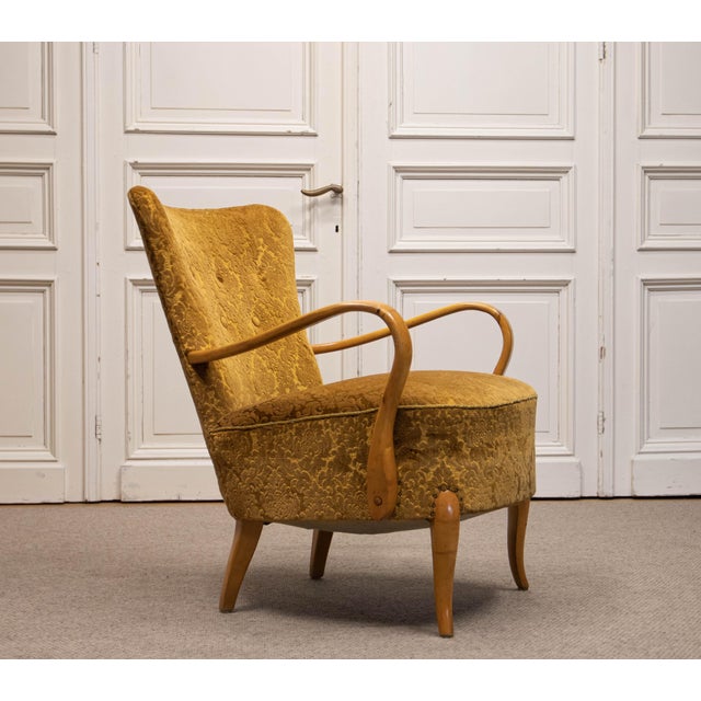 Danish Modern Lounge Chair by Alfred Christensen for Slagelse Møbelværk, 1940s For Sale - Image 3 of 11