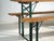 Industrial Antique Beer Garden Table and Benches, Germany, 1960, Set of 3 For Sale - Image 3 of 9