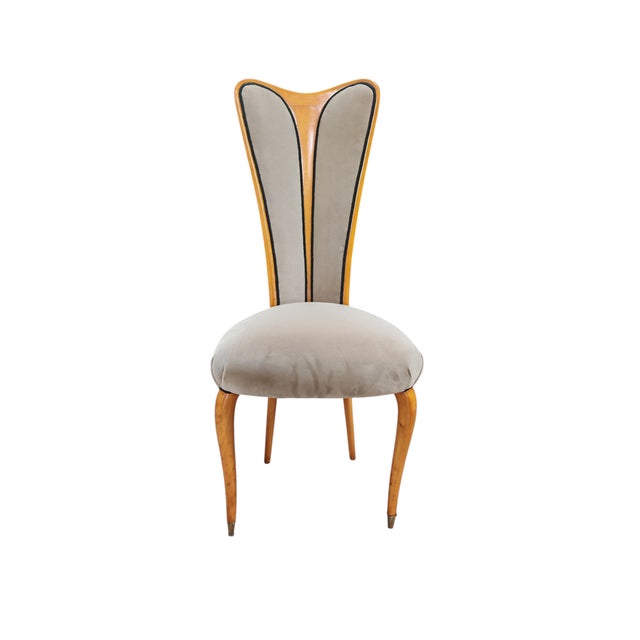 Beech and Fabric Chairs, 1960s, Set of 4 For Sale - Image 5 of 10