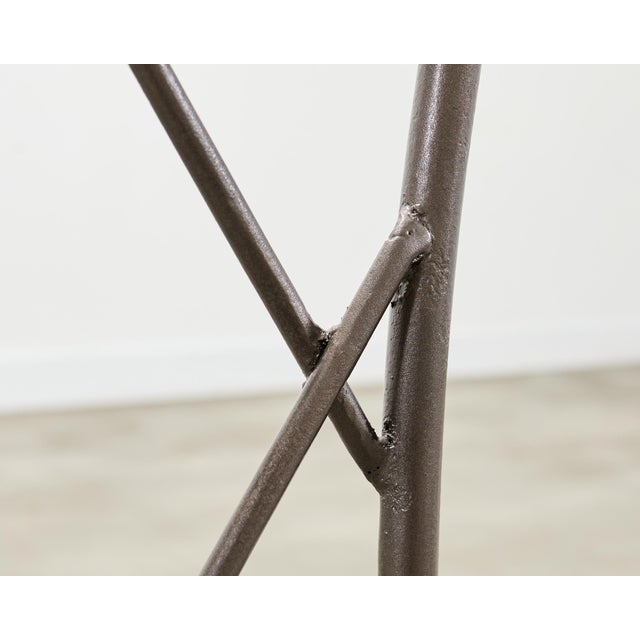 Dark Gray Pair of French Neoclassical Iron Lattice Twin Bed Frames For Sale - Image 8 of 18
