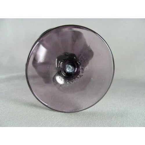 Libbey Glass Co. American Libbey Gibraltar Glass Goblets in Purple Violet Amethyst - Set of 8 For Sale - Image 4 of 5