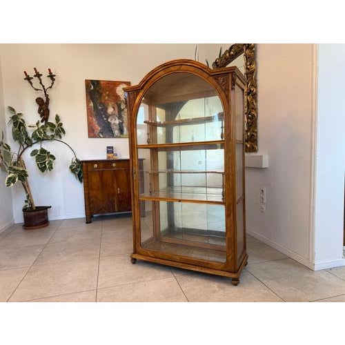 Biedermeier Display Cabinet in Walnut For Sale - Image 5 of 15