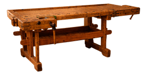 Vintage Industrial Wooden Workbench
