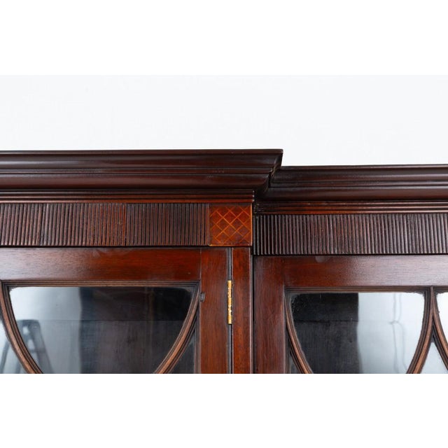 Georgian Revival Breakfront Bookcase in Mahogany, 1890s For Sale - Image 5 of 7