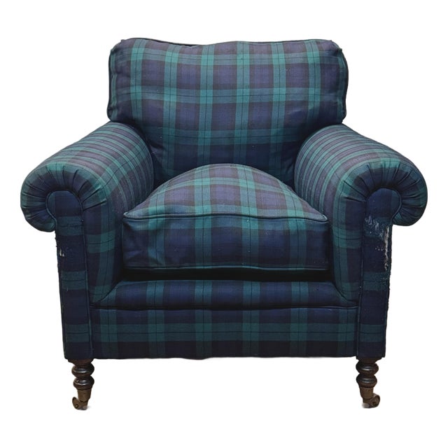 George Smith Full Scroll Arm Chair For Sale