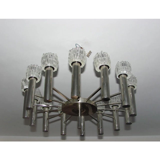 1970s Vintage Metal Chandelier by Scolari, 1970s For Sale - Image 5 of 12