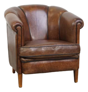 Dark Sheep Leather Club Chair