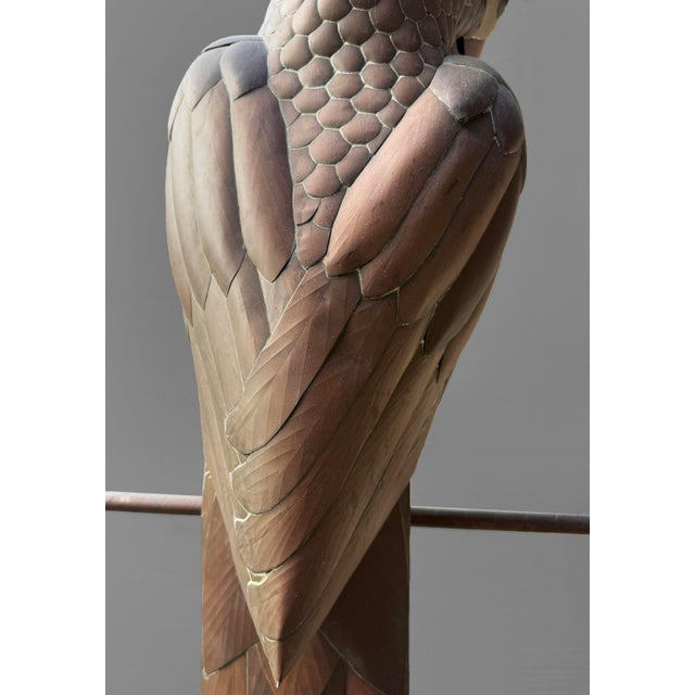 Gorgeous Vintage Sergio Bustamante-Style Copper & Brass Parrot Sculpture For Sale - Image 9 of 13