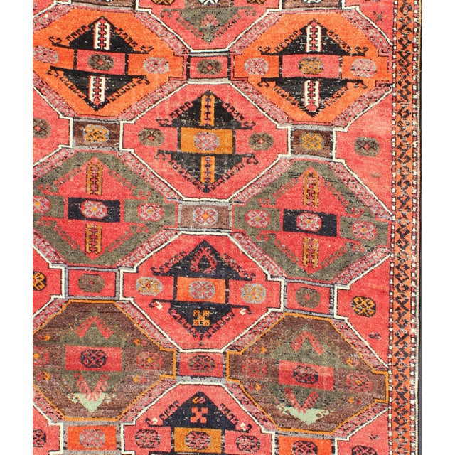 Antique Tribal From Cihanbeyli Konya With Geometric Medallions 3'10'' X 6'9'' For Sale - Image 4 of 6