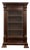 Antique Carved Wooden Display Cabinet with Sculpted Capitals in Walnut For Sale