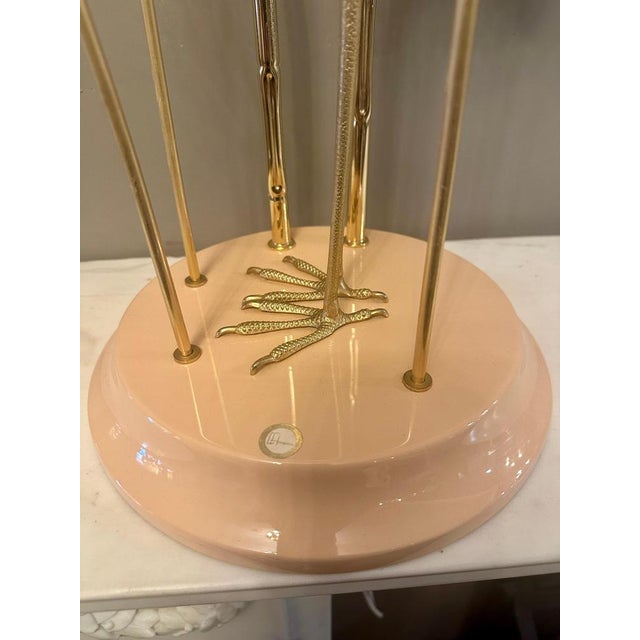 Large Italian Brass Crane Table Lamp by Antonio Pavia, 1980s For Sale - Image 12 of 16