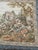 French tapestry with beautiful design of a gallant scene in the village and nice colors, woven on the Jaquar manufacturing...