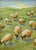 Farmhouse Impressionist Flock Sheep Grazing Oil Painting Including the Antiqued Gold Wood Frame For Sale - Image 3 of 4