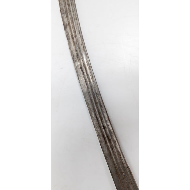 19th Century Indian Steel Tulwar Sword With Wootz Type Blade For Sale - Image 13 of 16