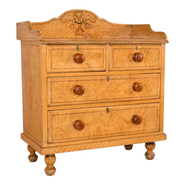 19th Century Faux Painted Chest of Drawers For Sale