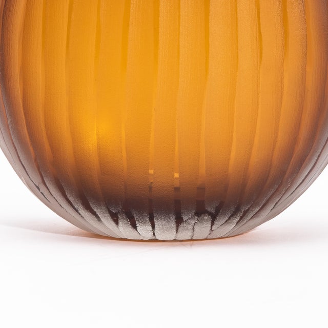 Hand-Blown Murano Supreme Vase in Tobacco Medium For Sale - Image 9 of 12