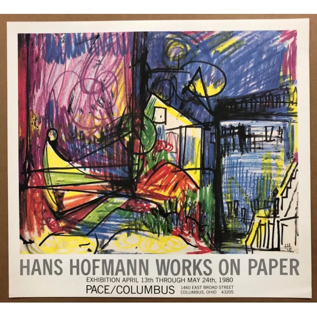 Hans Hofmann (1880 - 1966) works on paper exhibition lithograph. T The watercolor and drawing show was at Pace/Columbus in...