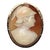 Antique Victorian Shell Cameo Brooch Pendant, Helmeted Classical Figure, 10k For Sale