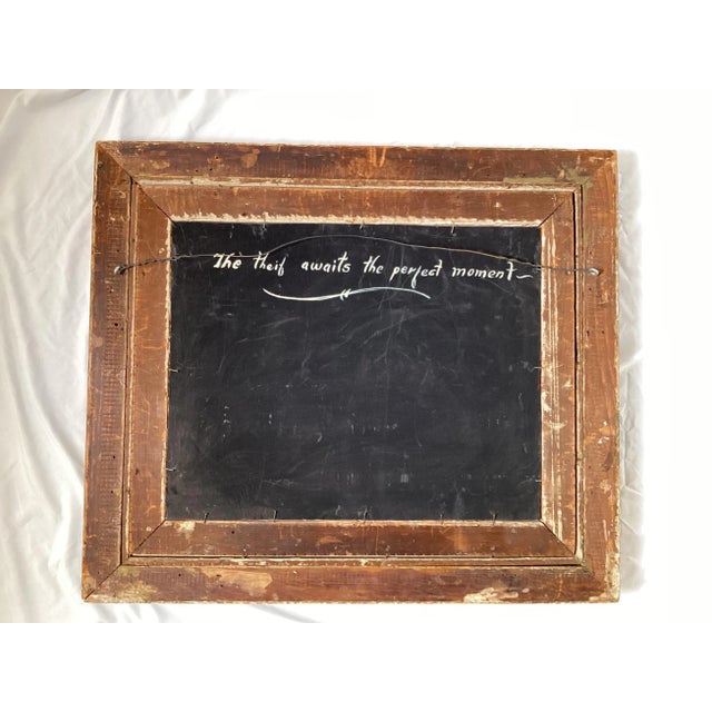 Oil on Masonite Artist Signed Amos Shontz in Original Frame For Sale - Image 9 of 11