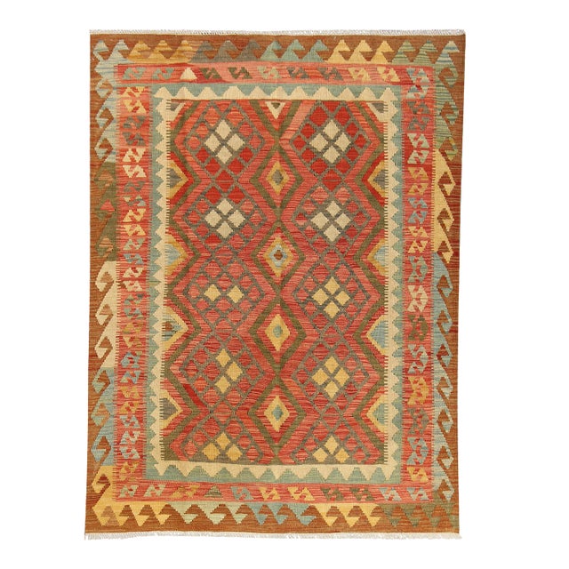 Modern Kilim Rug, 5' X 6'6" For Sale