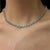 Nina Zhou Jewelry Nina Zhou 20.40ct Heart Aquamarine Riviera Graduated Tennis Necklace in 14k White Gold For Sale - Image 4 of 7