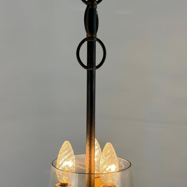 Gold Murano Glass Chandelier attributed to Guglielmo Ulrich for Strada, Italy, 1940s For Sale - Image 8 of 18
