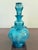 Mid-Century Modern Vintage Blue Crown Glass Bottle For Sale - Image 3 of 8