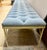 Mid Century Wrought Iron and Tufted Upholstered Bench For Sale In New York - Image 6 of 6