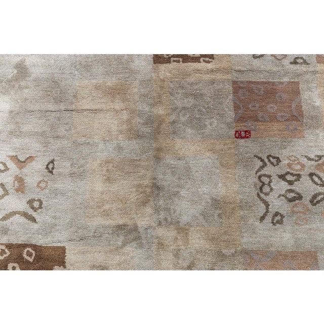 Modern Modern Tibetan Patchwork Rug in Earth Tones by Doris Leslie Blau For Sale - Image 3 of 9