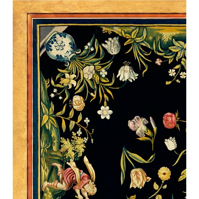 Not Yet Made - Made To Order Atelier Aria Lumae Golden Age Dutch Floral Antique Tapestry Fine Art Gallery Board Print With Faux Antique Gilt Frame Print Design 32 X 24.5 For Sale - Image 5 of 12
