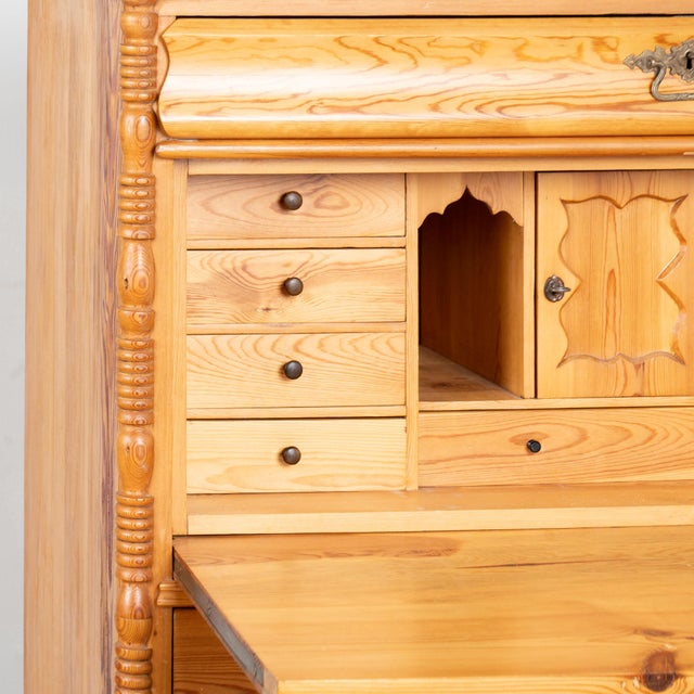 Mid 19th Century Swedish Pine Secretary Bureau For Sale - Image 9 of 14