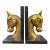 Vintage Brass and Marble Horse Bookends For Sale
