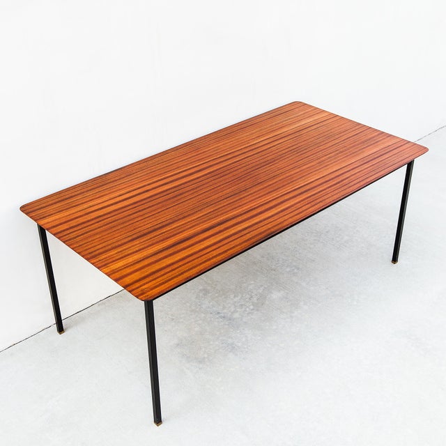 Restored Mid Century Sapele Mahogany Dining Table Attributed to d.s. Vorster of South Africa For Sale - Image 11 of 17