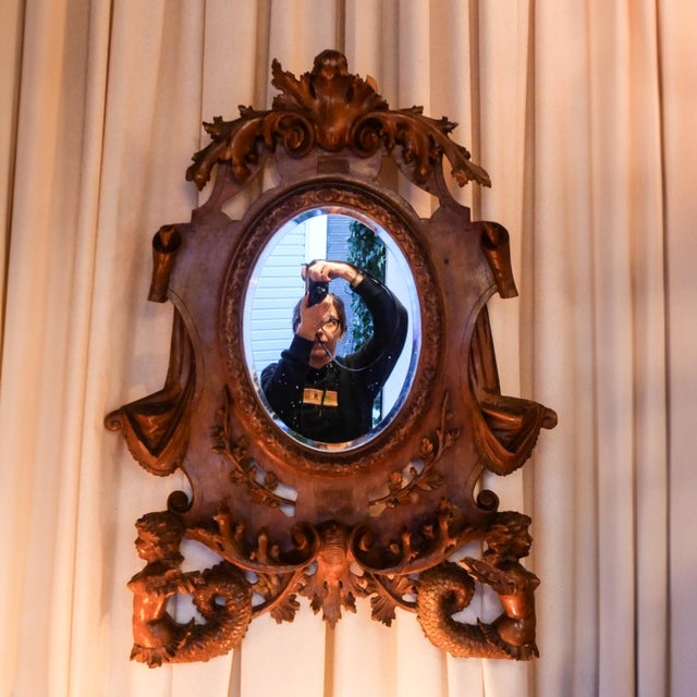 19th Century Italian Mirror Carved with Cherubs For Sale - Image 12 of 12