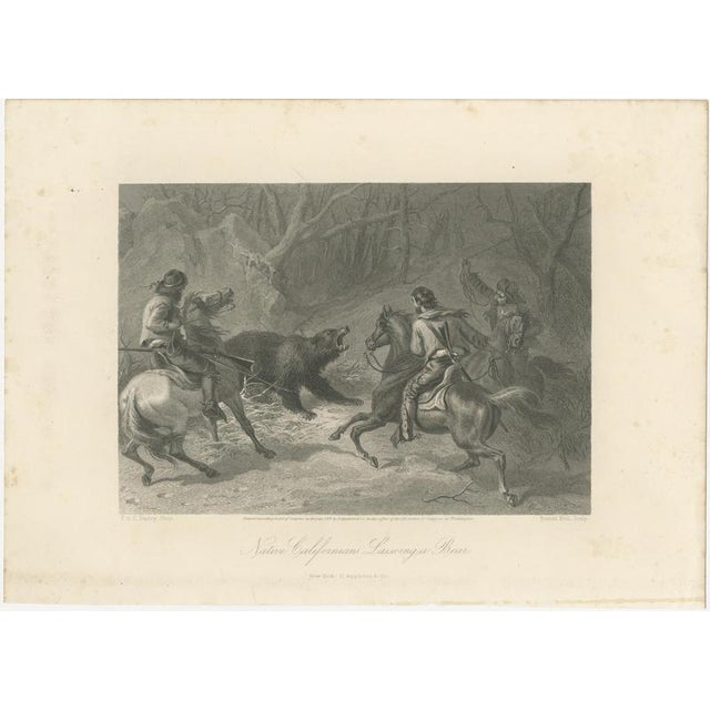 Gold Native Californians Lassoing a Bear, 1873, Paper For Sale - Image 8 of 9