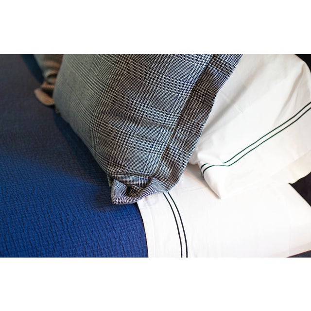 2020s Pair of Custom Ralph Lauren Glen Plaid European Shams For Sale - Image 5 of 6