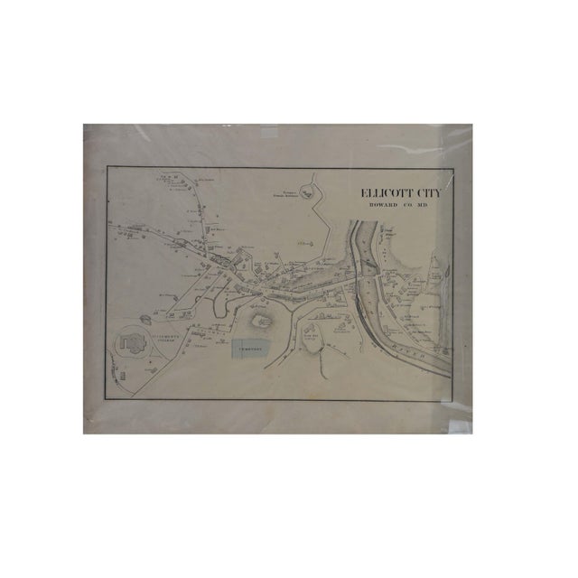 Delve into the rich local history of Maryland with this fascinating antique two-sided map, featuring detailed plans of the...