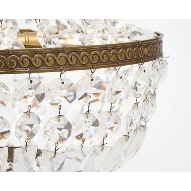 Metal French Antique Crystal Pendant For Sale - Image 7 of 9