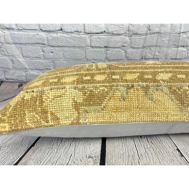 12 x 36 Lumbar Rug Pillow Road Serene Turkish Pillow Cushion Cover For Sale - Image 4 of 4