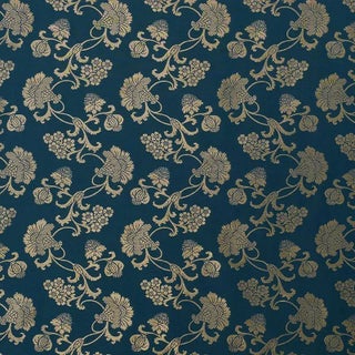 Sample - Schumacher Margaux Fabric in Peacock Shimmer For Sale