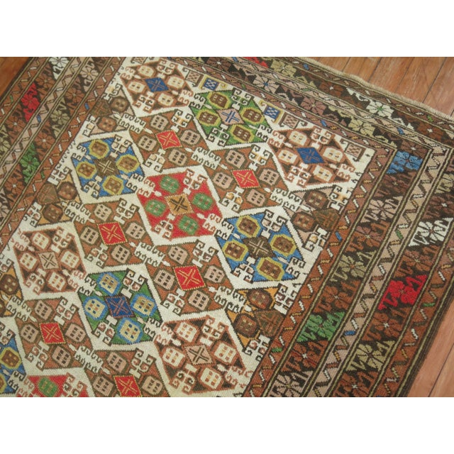 Antique Caucasian rug with a dazzling color combination. 3'6'' x 4'8''