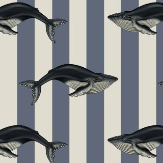 House of Hackney Baleana Wallpaper - Denim For Sale