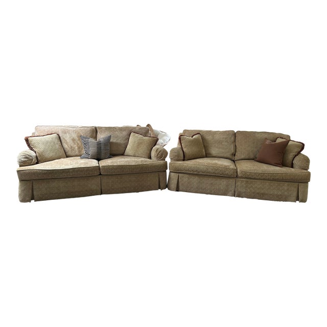 Hancock & Moore Velvet Sofas (2) For Sale